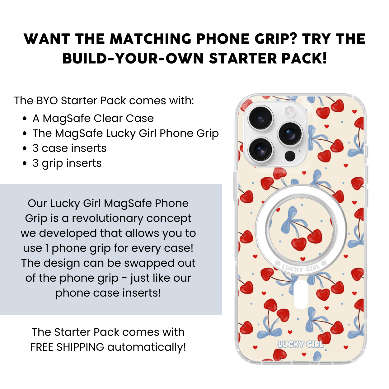 Cherry Cute Clear Case Insert