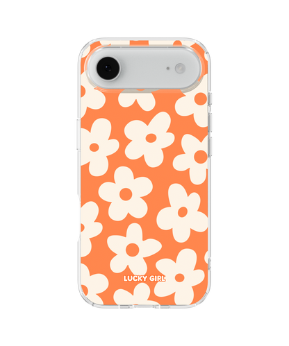 Tangerine Big Blooms Clear Case Insert