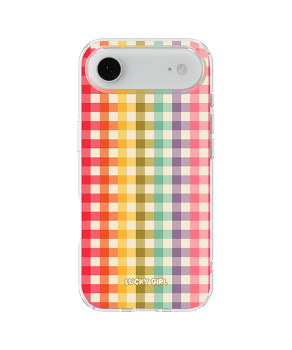 Rainbow Gingham Clear Case Insert