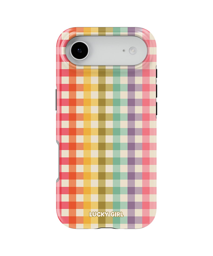 Rainbow Gingham Phone Case