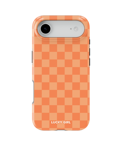 Tangerine Checkers Phone Case