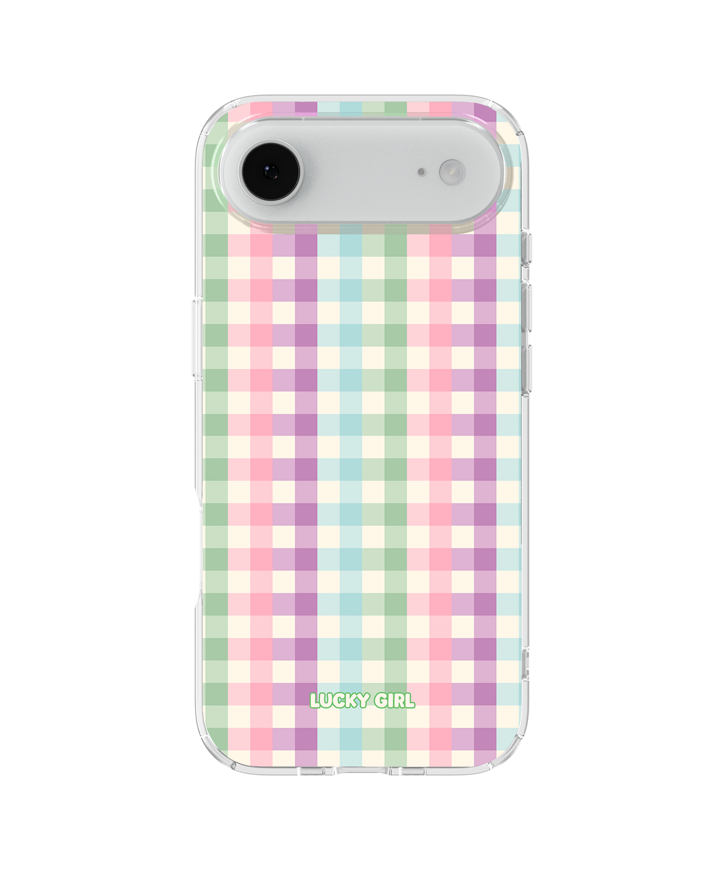 Pastel Gingham Clear Case Insert