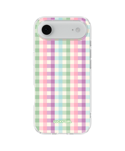 Pastel Gingham Clear Case Insert