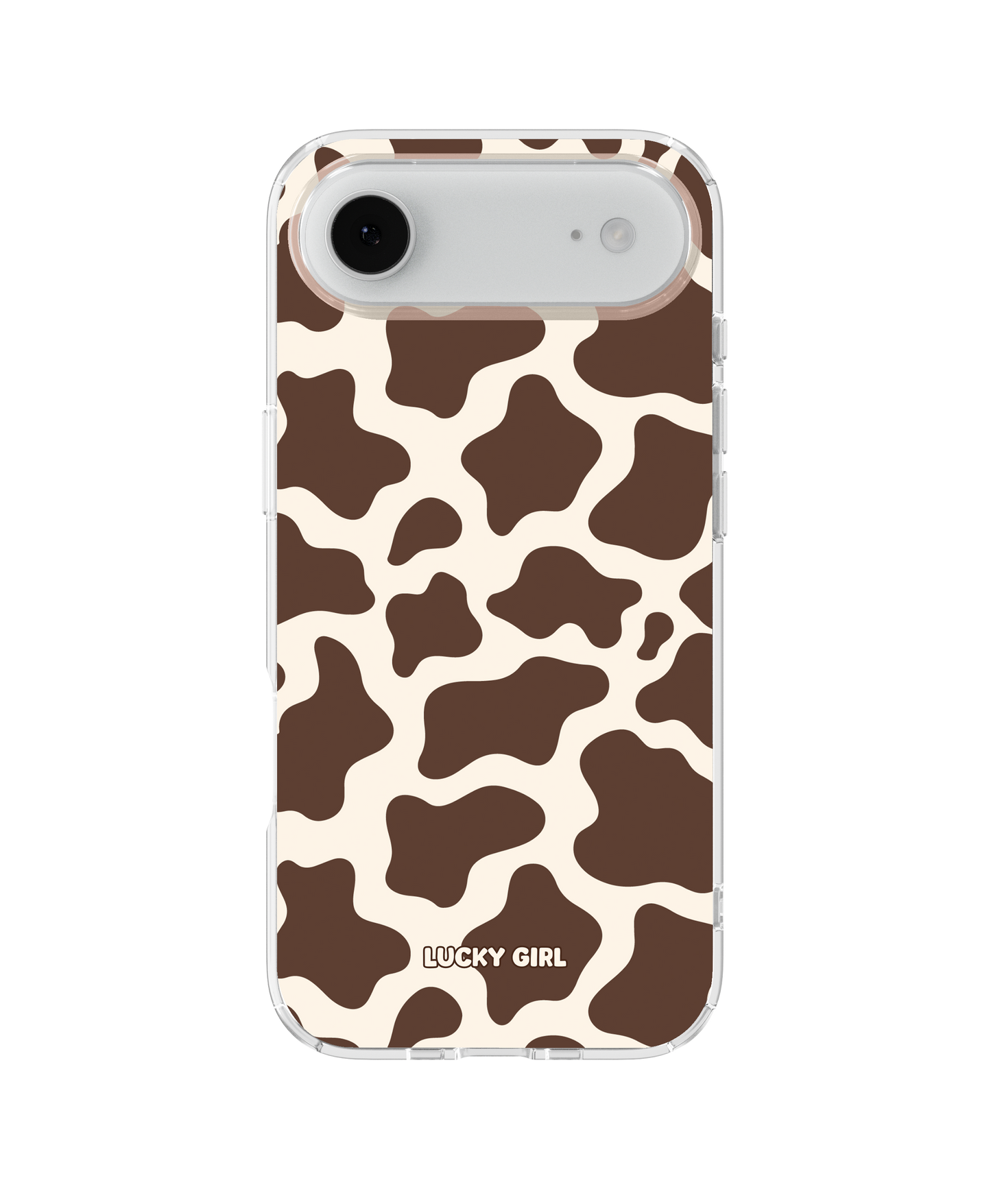 Espresso Cow Print Clear Case Insert