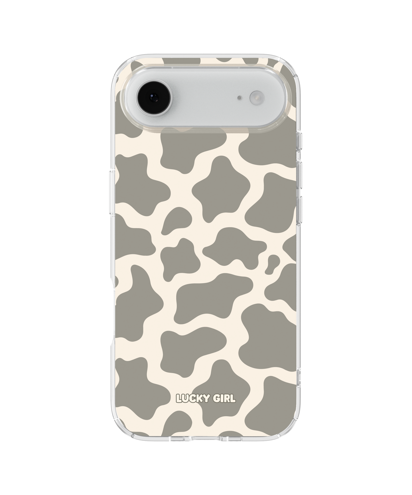 River Rock Cow Print Clear Case Insert