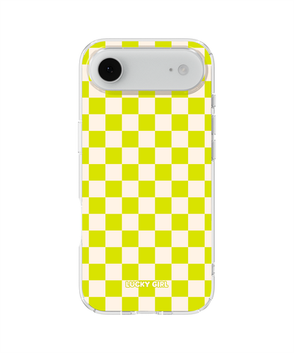 Electric Lime Checkers II Clear Case Insert