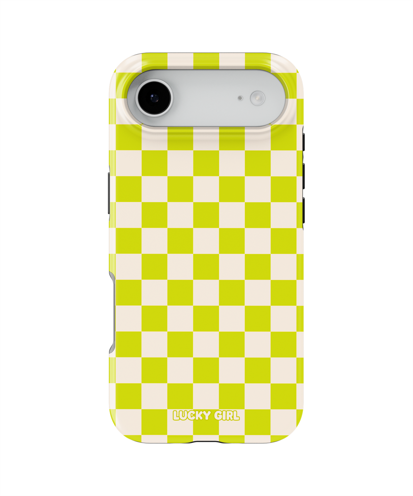 Electric Lime Checkers II Phone Case