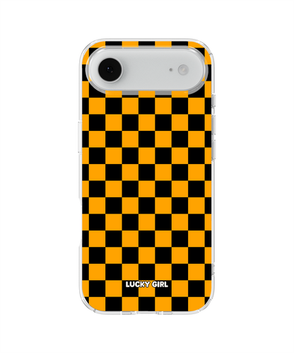 Creamsicle Checkers Clear Case Insert