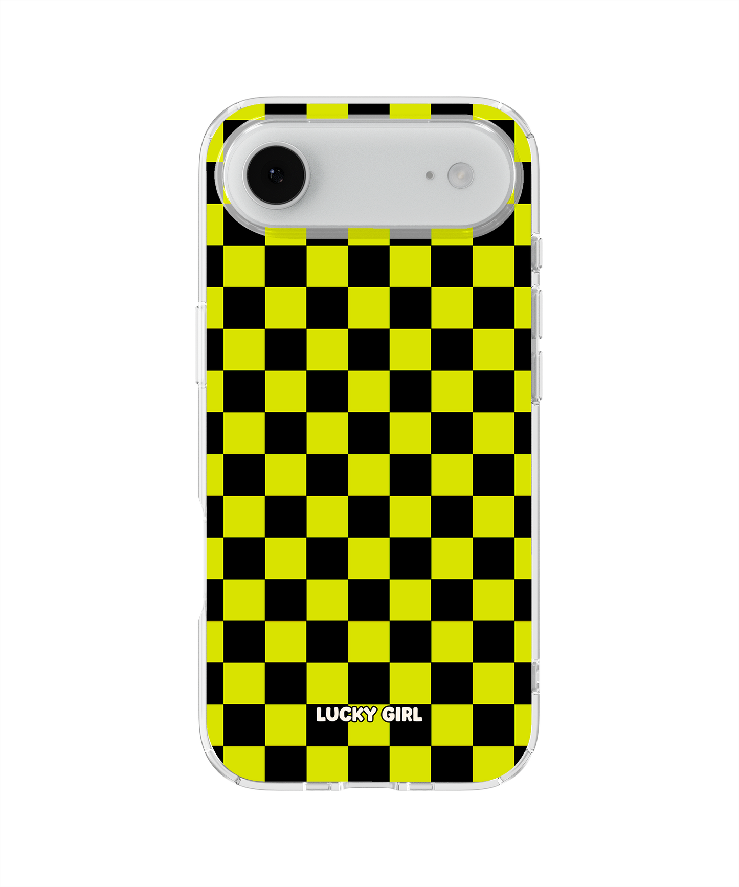 Electric Lime Checkers Clear Case Insert