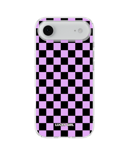 Lavender Checkers Clear Case Insert