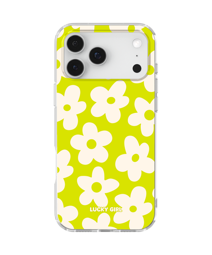 Electric Lime Big Blooms Clear Case Insert