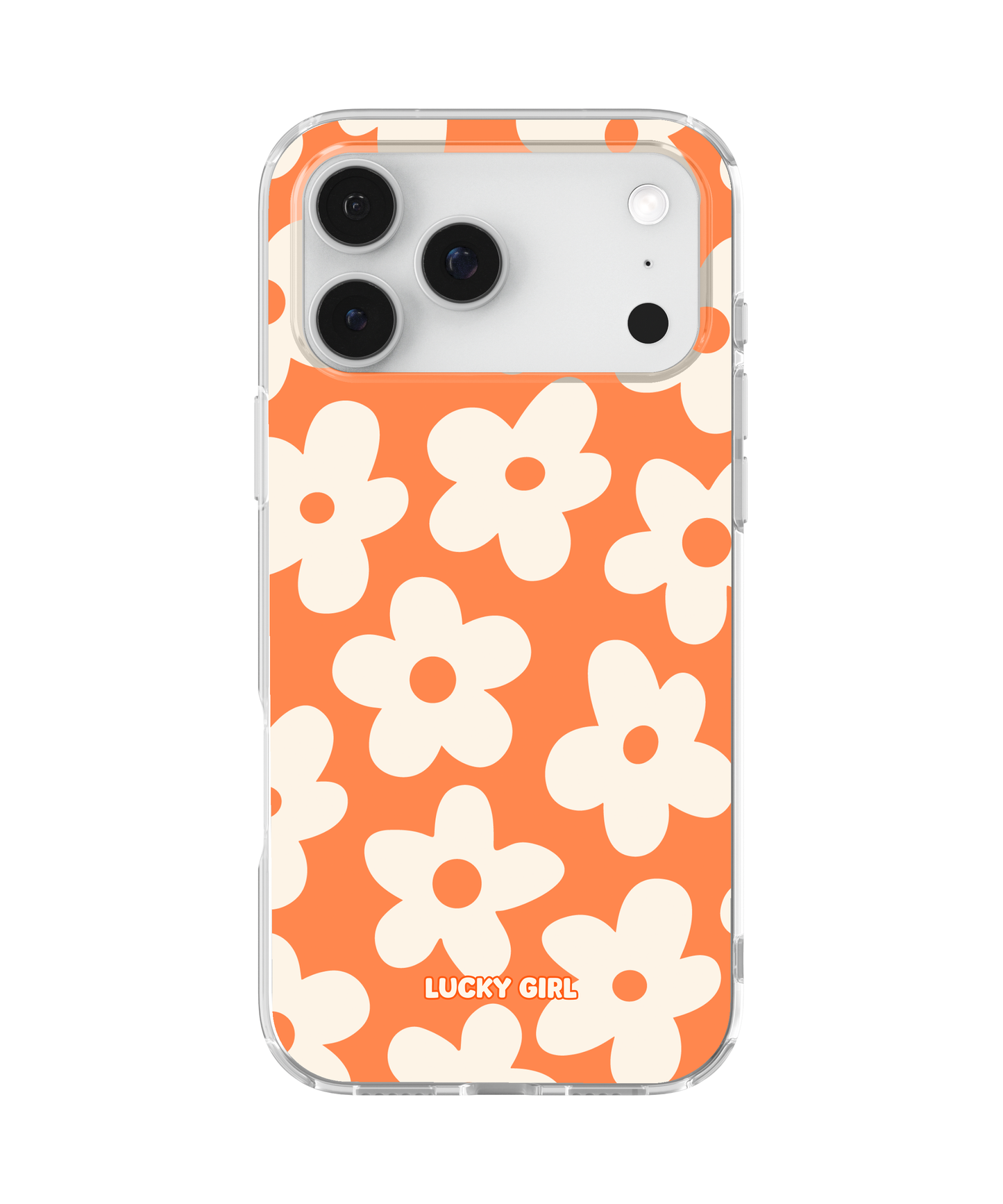 Tangerine Big Blooms Clear Case Insert