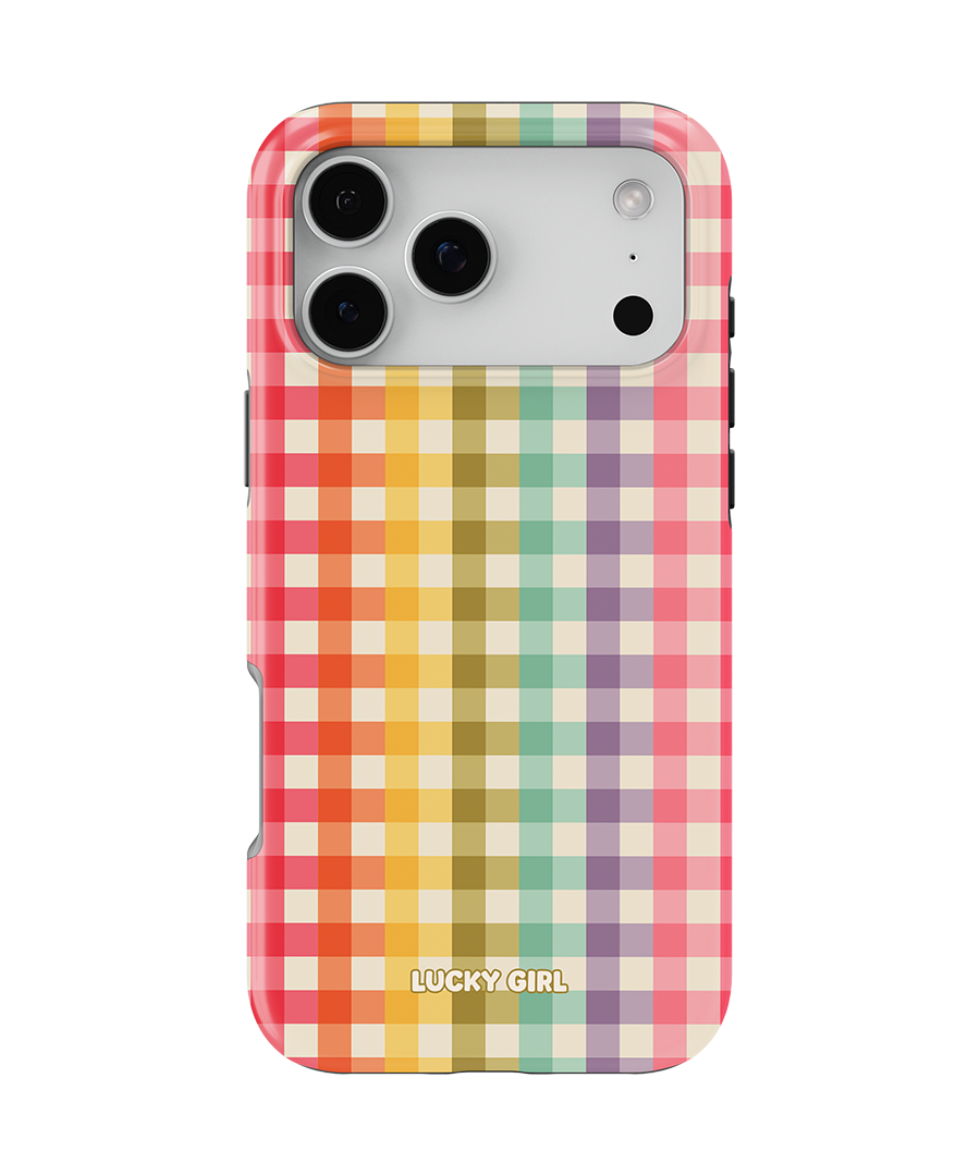 Rainbow Gingham Phone Case