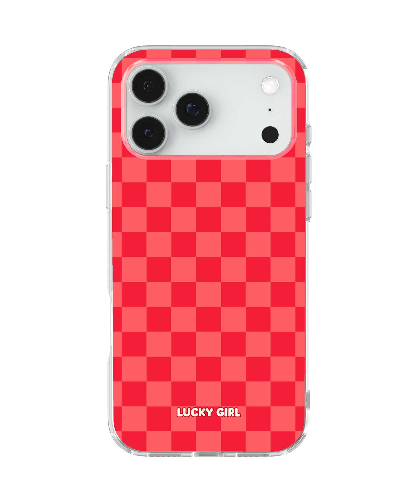 Vermillion Checkers Clear Case Insert