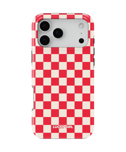 Vermillion Checkers II Phone Case