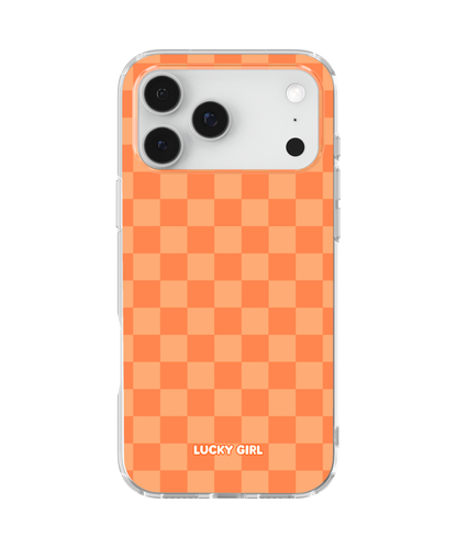 Tangerine Checkers Clear Case Insert