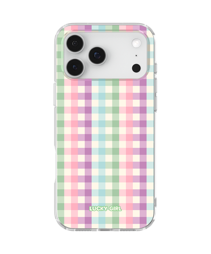 Pastel Gingham Clear Case Insert