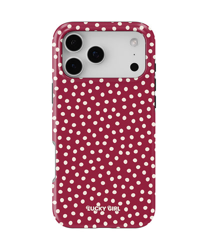 Black Cherry Dots Phone Case