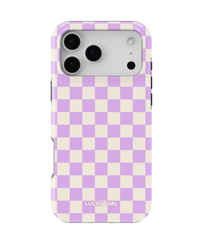 Lilac Checkers II Phone Case