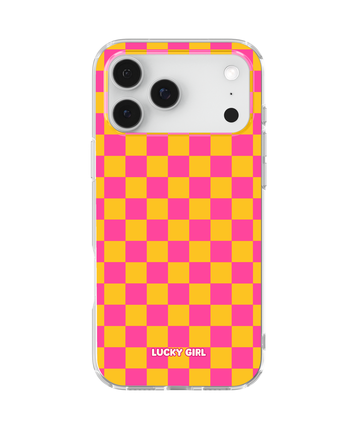 Pink Lemonade Checkers Clear Case Insert