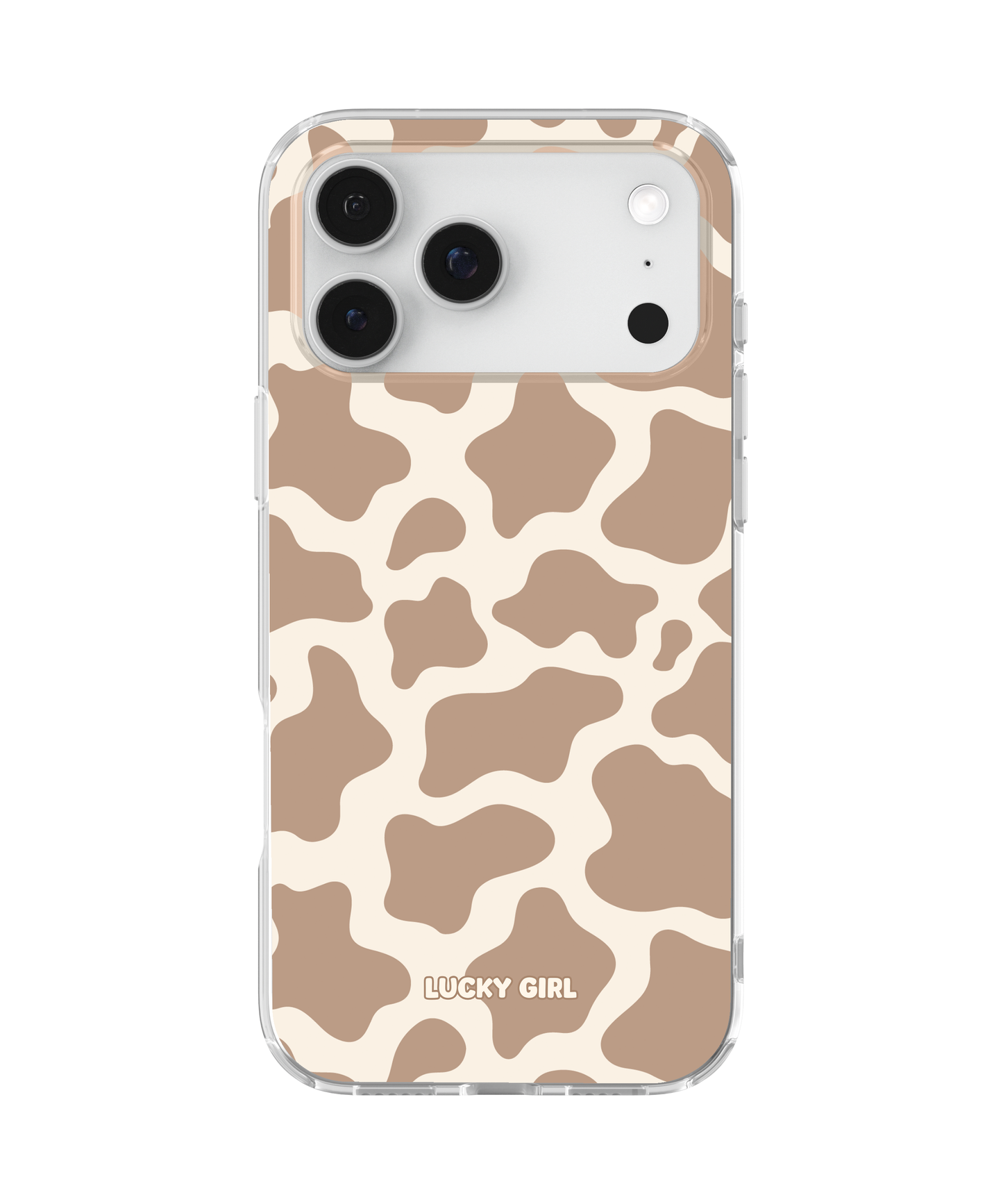 Chestnut Cow Print Clear Case Insert