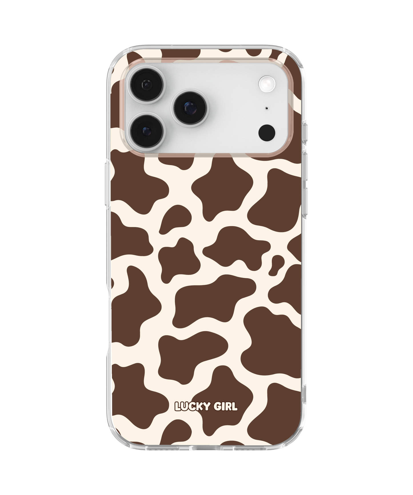 Espresso Cow Print Clear Case Insert