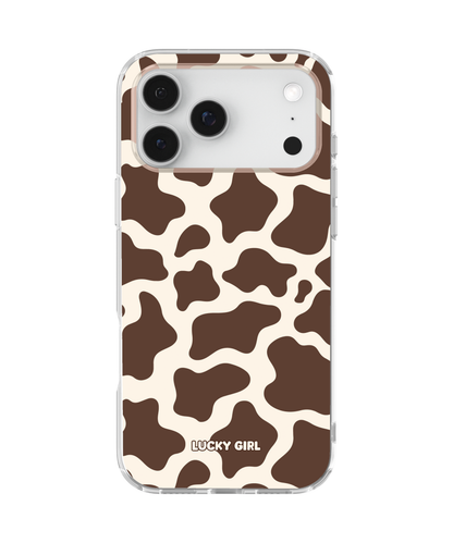 Espresso Cow Print Clear Case Insert