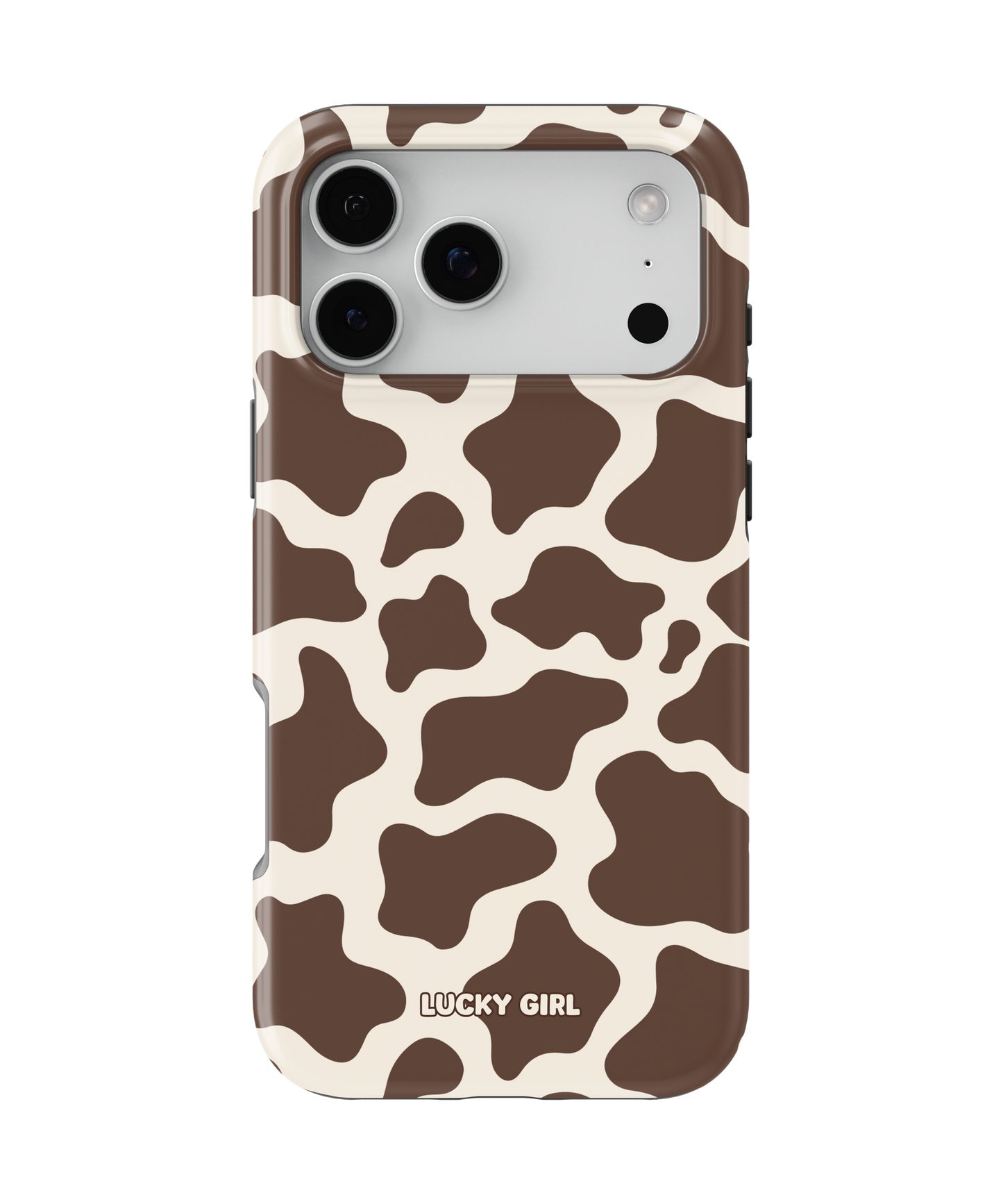 Espresso Cow Print Phone Case