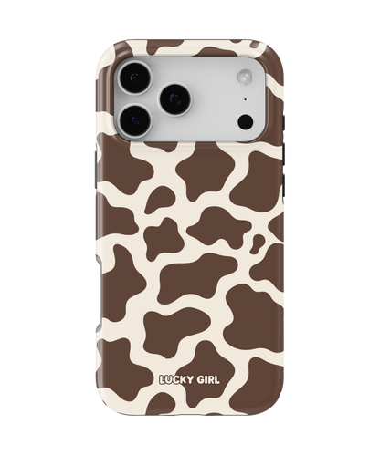 Espresso Cow Print Phone Case