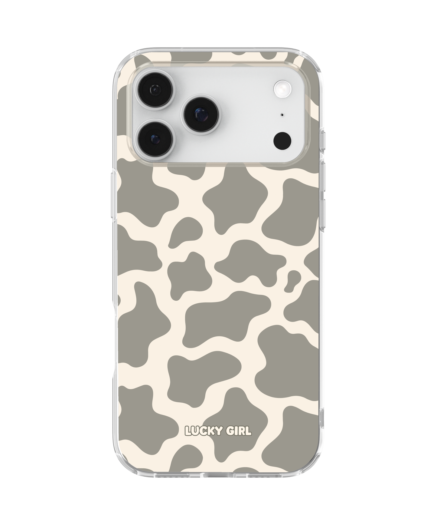 River Rock Cow Print Clear Case Insert