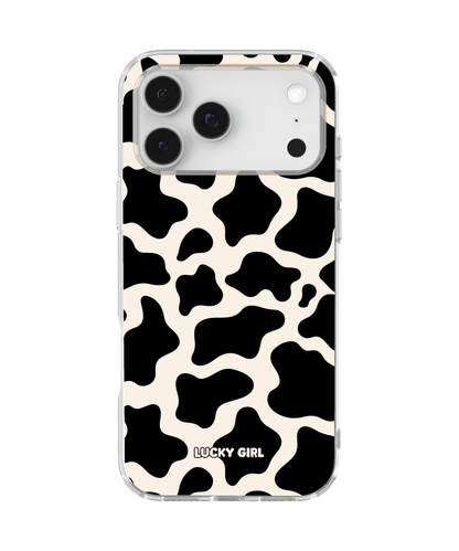 Onyx Cow Print Clear Case Insert