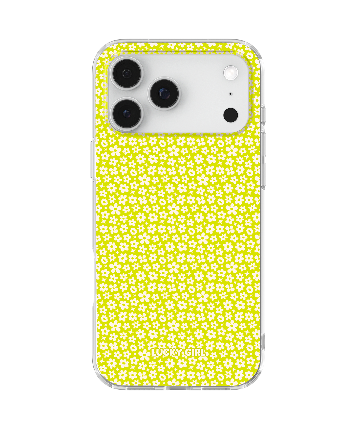 Electric Lime Little Blooms Clear Case Insert