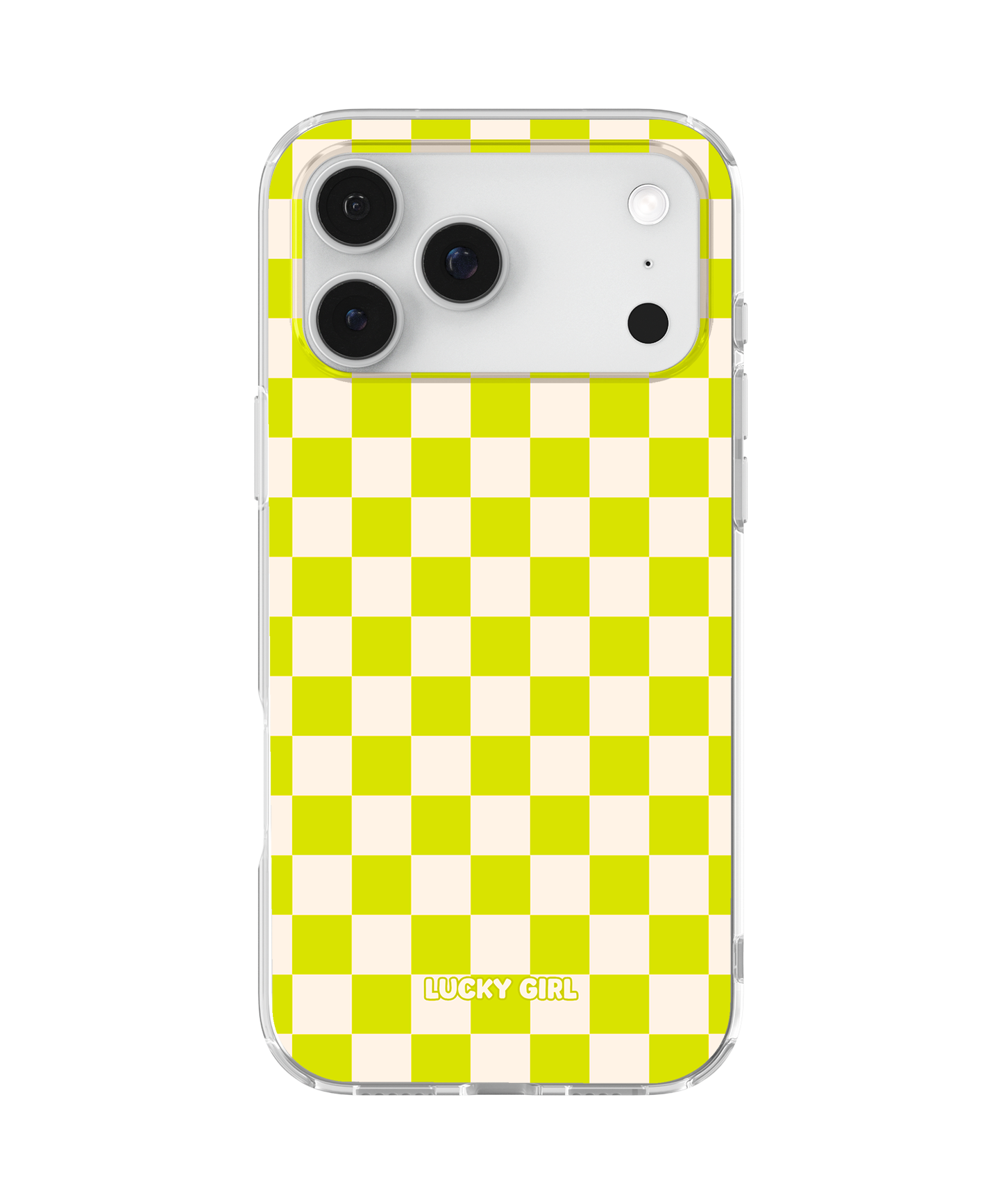 Electric Lime Checkers II Clear Case Insert
