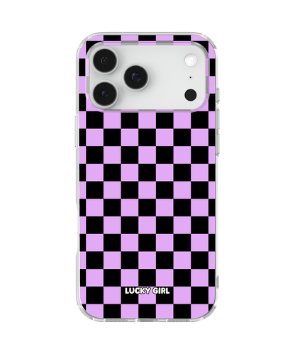 Lavender Checkers Clear Case Insert