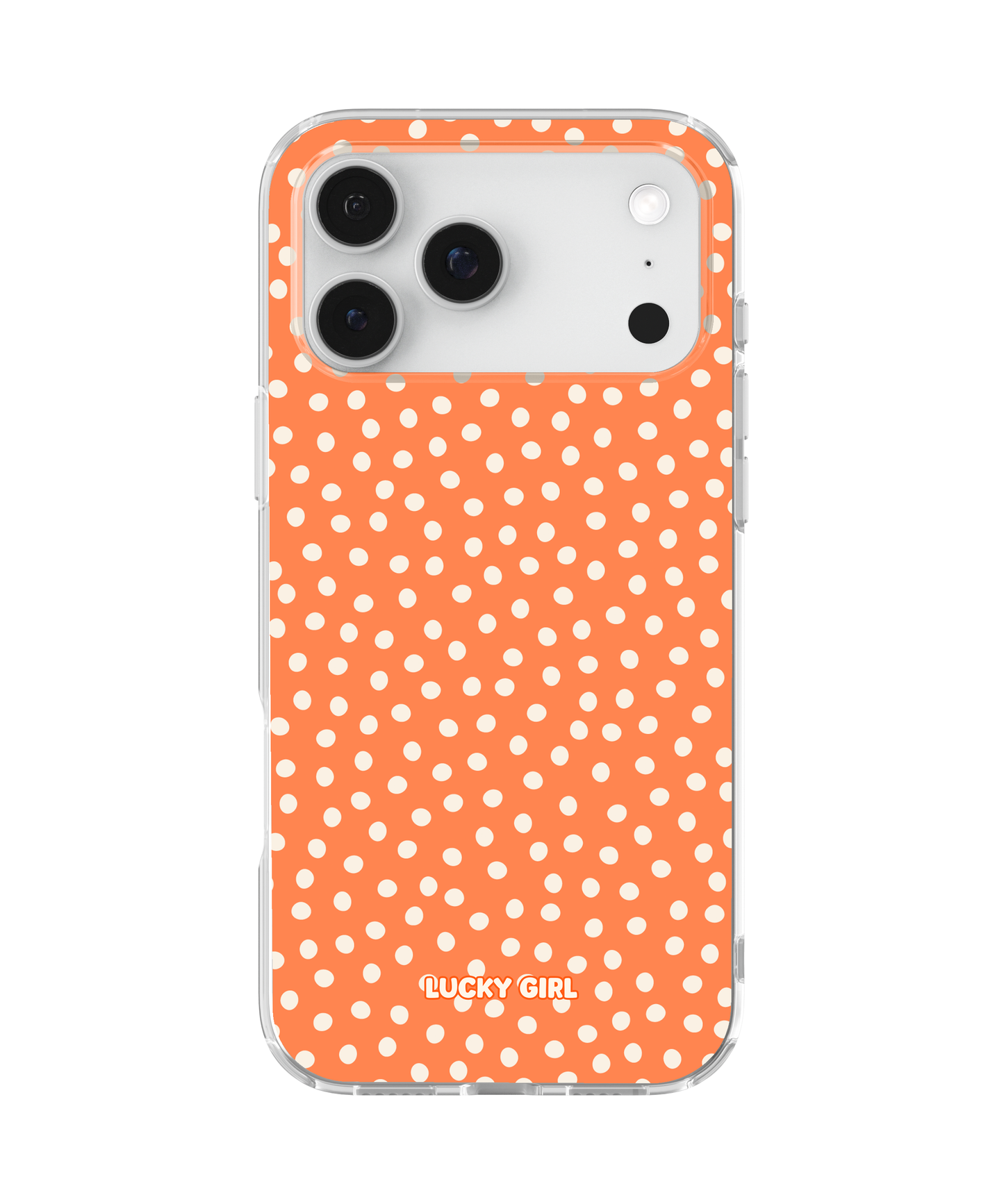 Tangerine Dots Clear Case Insert