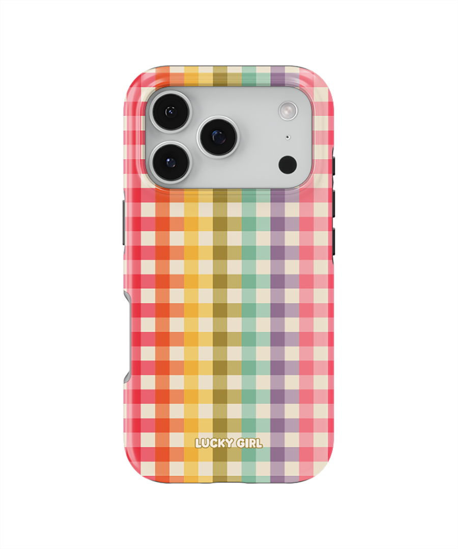 Rainbow Gingham Phone Case
