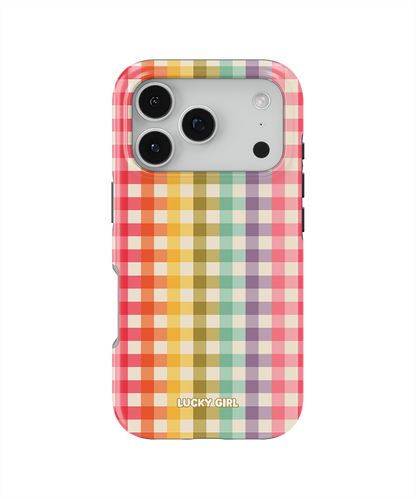 Rainbow Gingham Phone Case