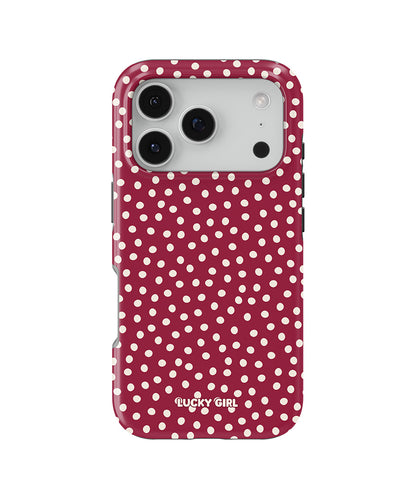 Black Cherry Dots Phone Case