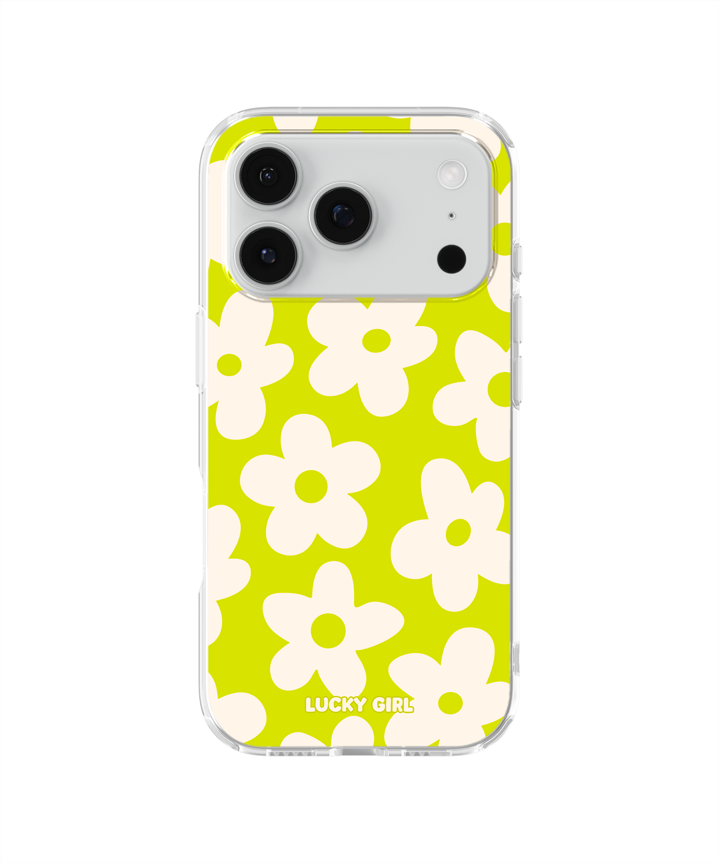 Electric Lime Big Blooms Clear Case Insert