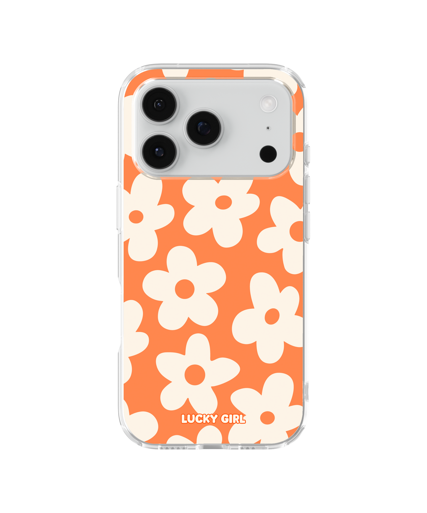 Tangerine Big Blooms Clear Case Insert