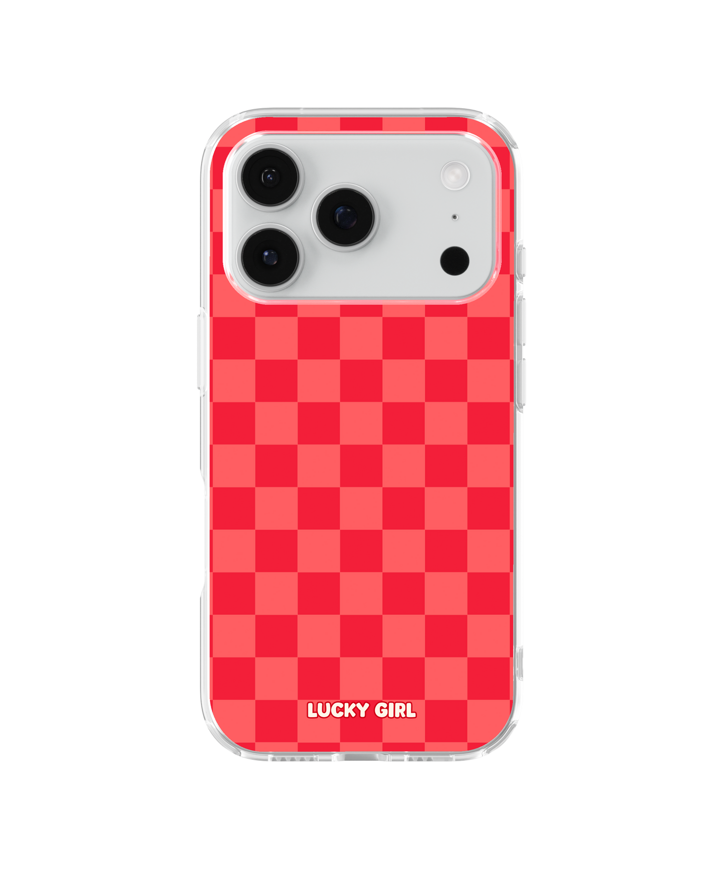 Vermillion Checkers Clear Case Insert