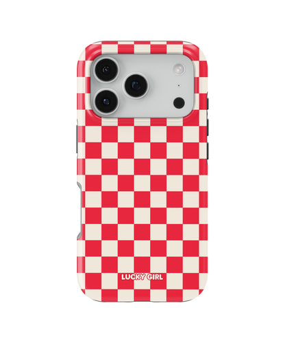 Vermillion Checkers II Phone Case