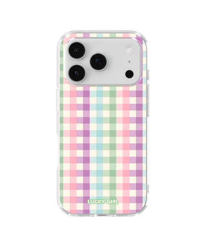 Pastel Gingham Clear Case Insert