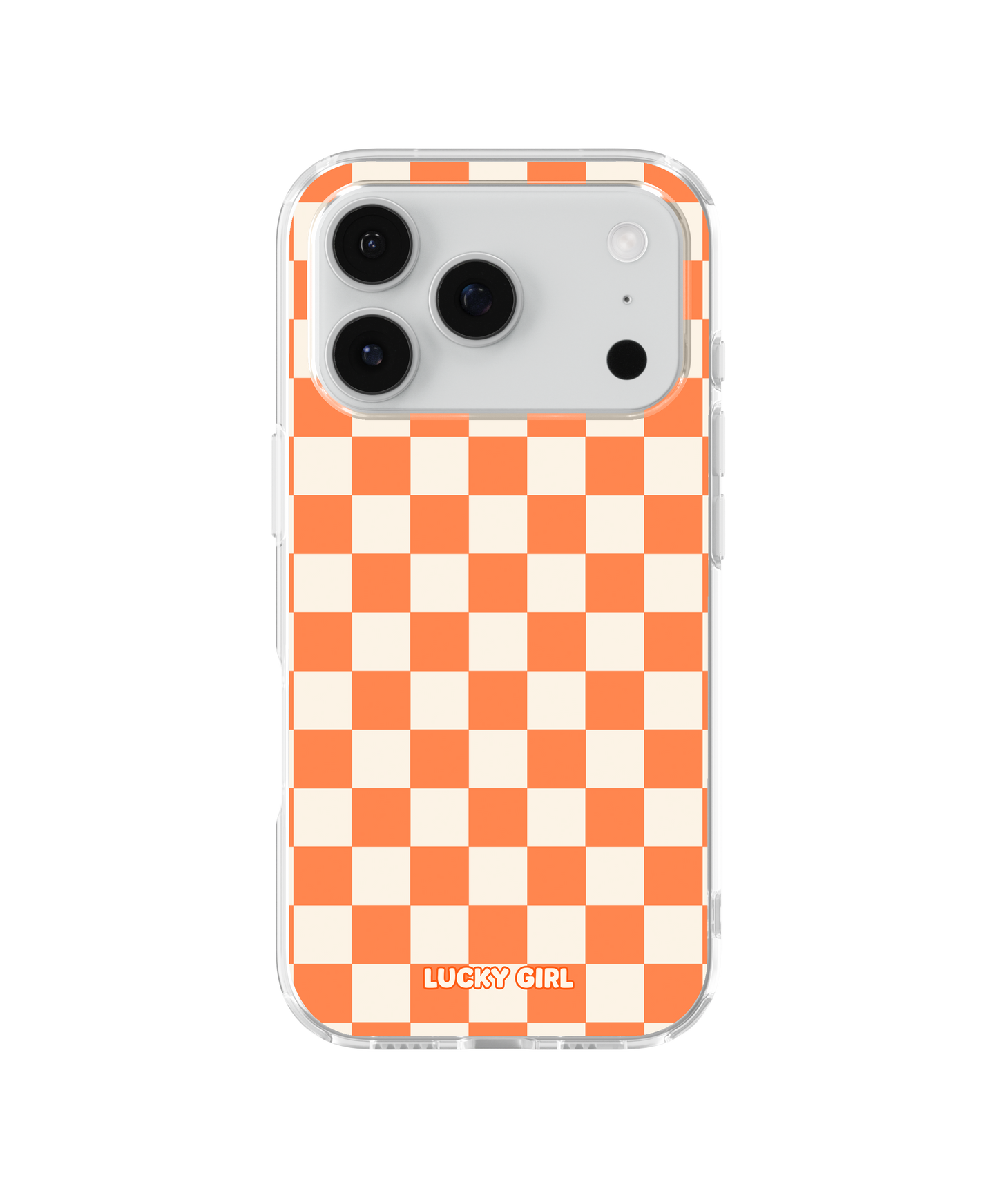Tangerine Checkers II Clear Case Insert