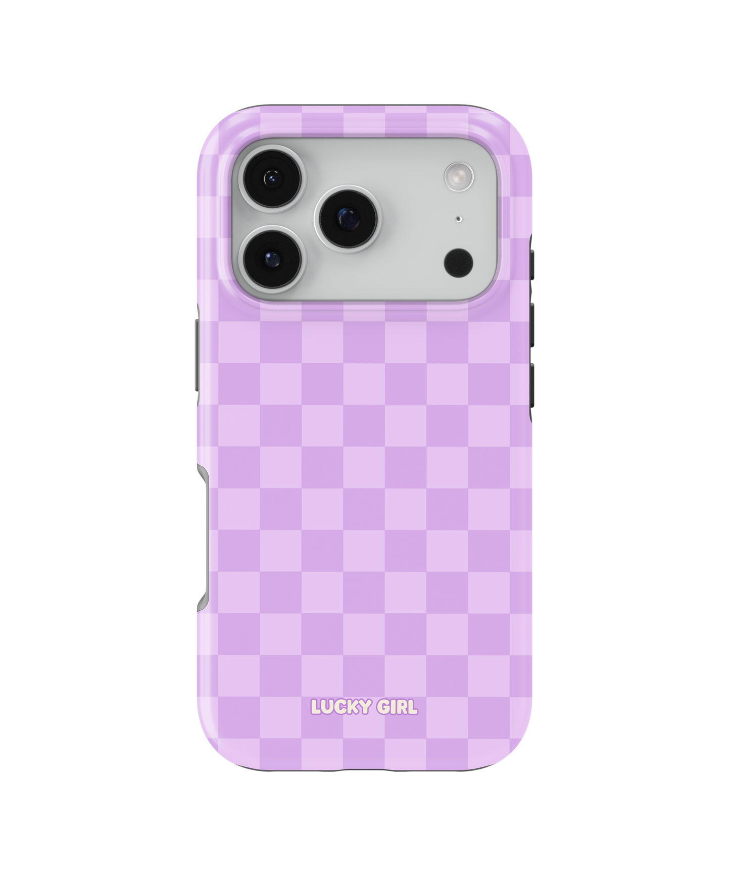 Lilac Checkers Phone Case