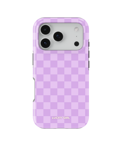 Lilac Checkers Phone Case