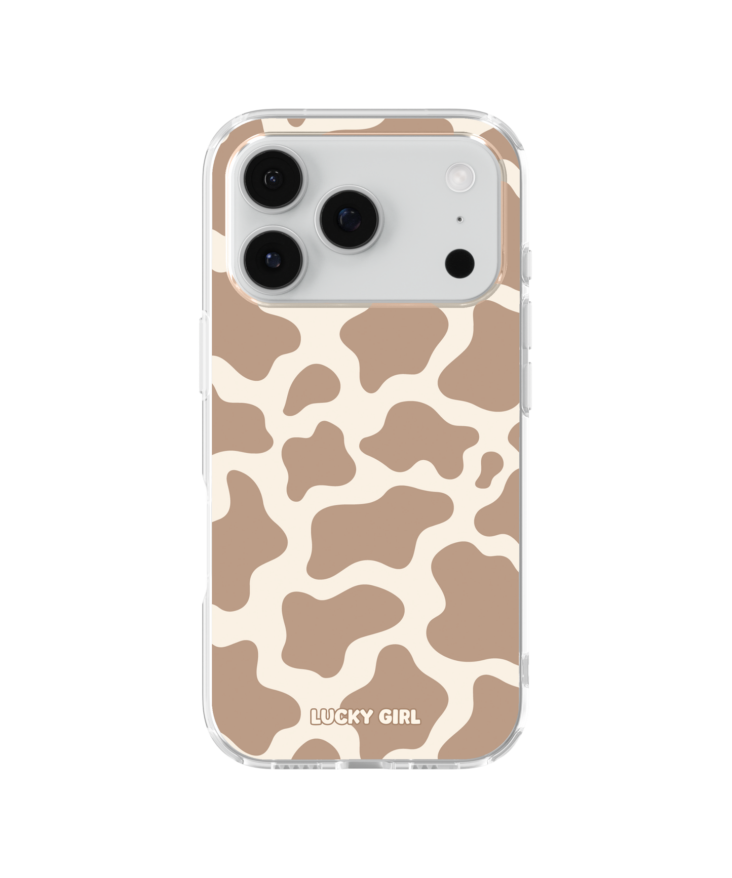 Chestnut Cow Print Clear Case Insert