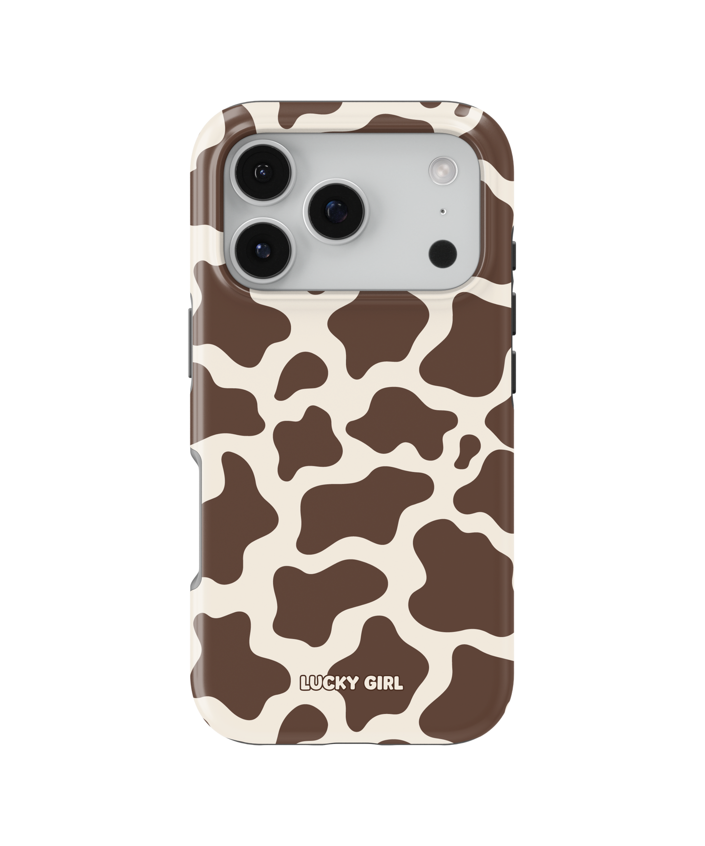Espresso Cow Print Phone Case