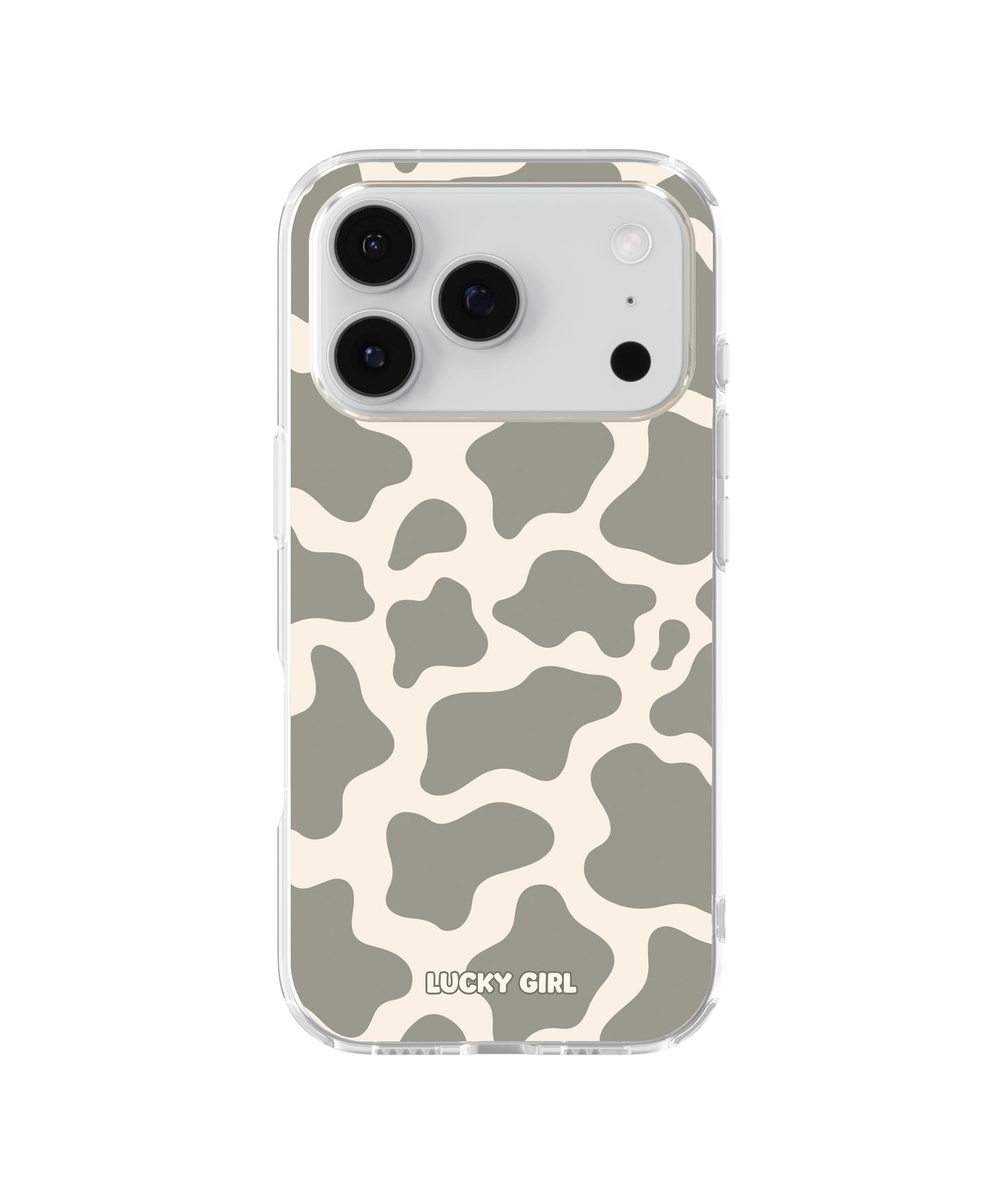 River Rock Cow Print Clear Case Insert