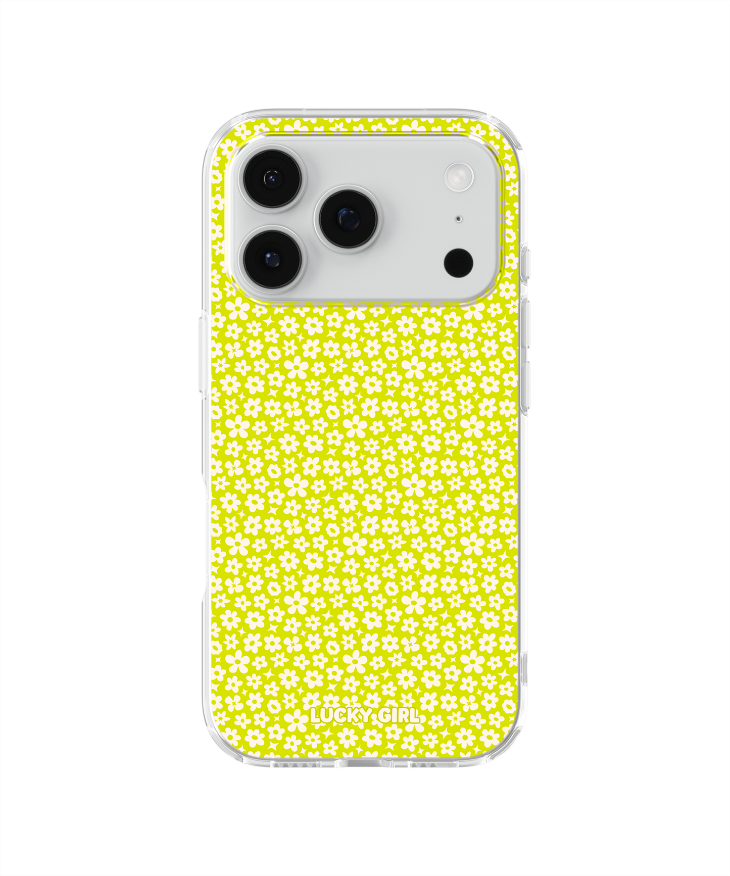 Electric Lime Little Blooms Clear Case Insert